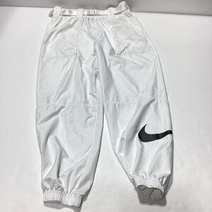 Nike Swishy White Sweatpants M Elastic Waist With Belt Elastic Cuffs Women’s